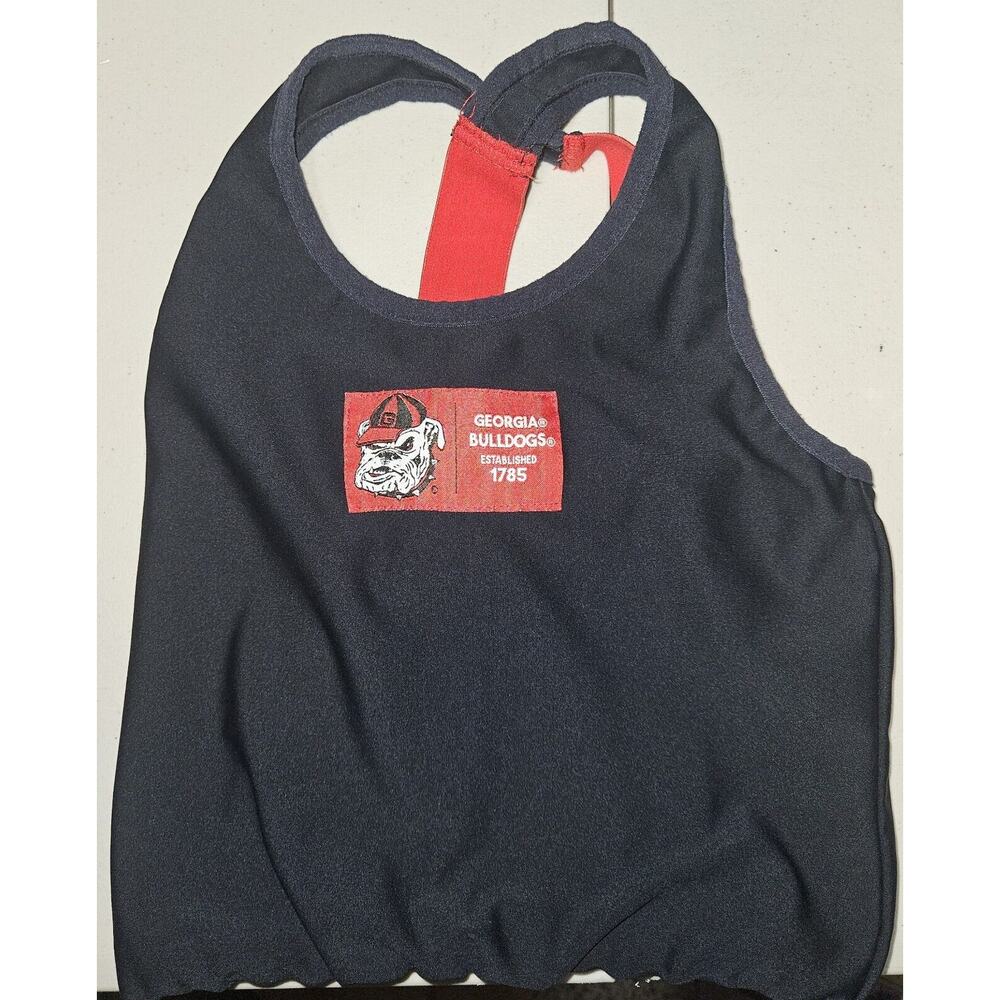 Wear By Erin Andrews Small Georgia Bulldogs Criscross Cropped Performance Tank